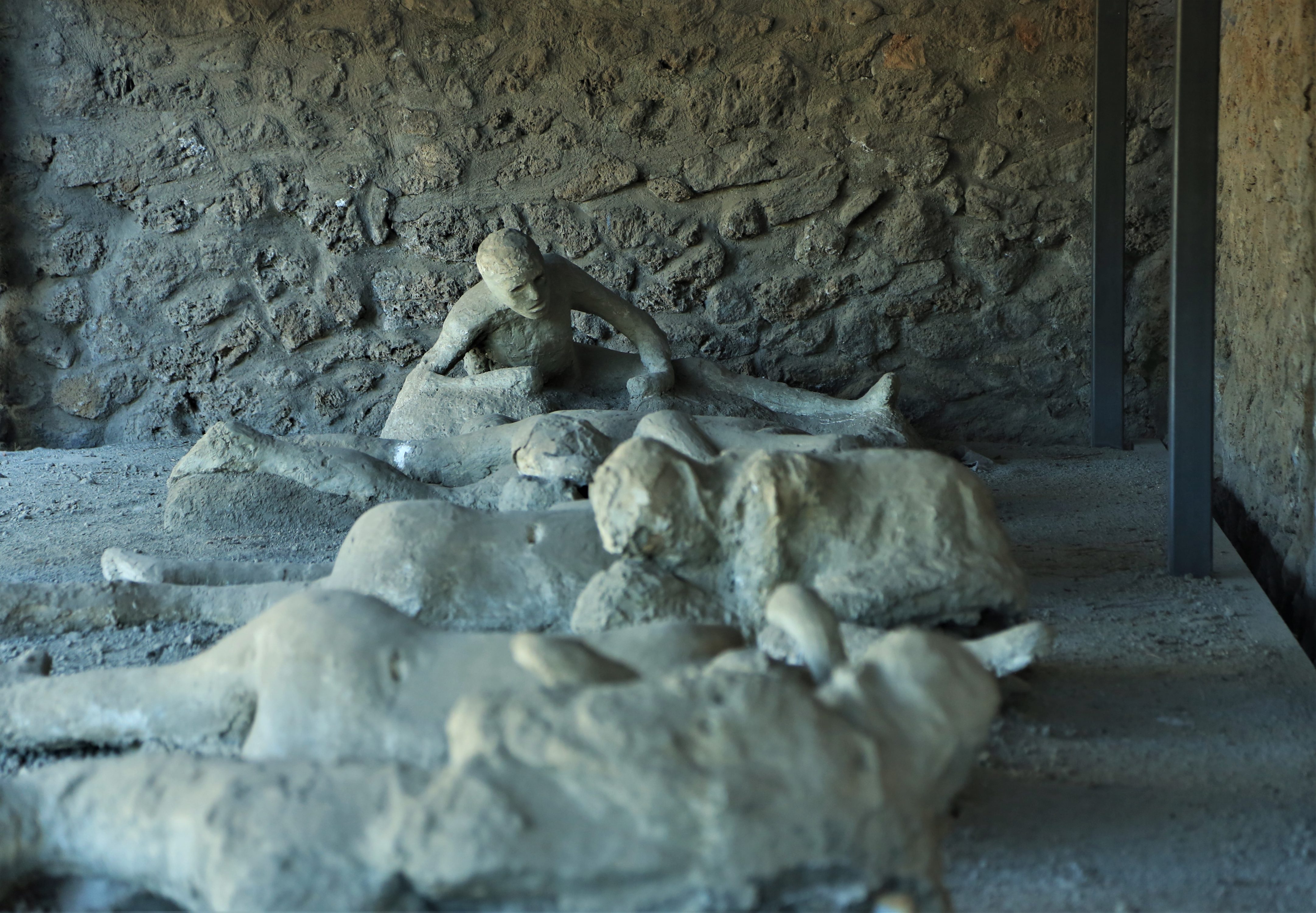 plaster cast of bodies